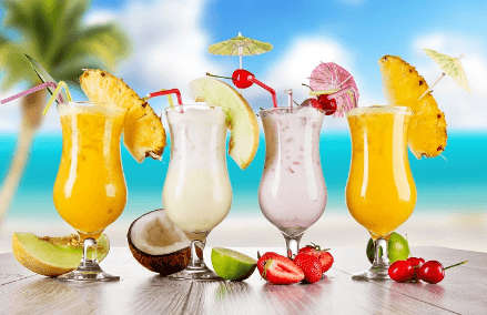 7 Caribbean Destination Signature Drinks - background banner